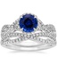 18KW Sapphire Entwined Halo Diamond Bridal Set (1/2 ct. tw.), smalltop view