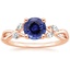 14KR Sapphire Willow Diamond Ring (1/8 ct. tw.), smalltop view
