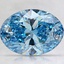 3.51 Ct. Fancy Vivid Blue Oval Lab Created Diamond