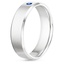 18K White Gold Borealis Sapphire Wedding Ring, smallside view