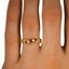 The Luka Ring, smallzoomed in top view on a hand