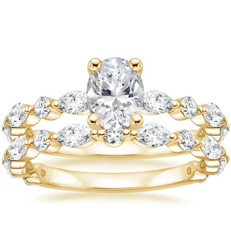 18K Yellow Gold Luxe Versailles Diamond Bridal Set
