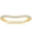 18K Yellow Gold Curved Ballad Diamond Ring (1/6 ct. tw.), smalltop view