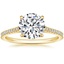 Round 18K Yellow Gold Luxe Lissome Diamond Ring (1/5 ct. tw.)