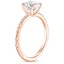 14K Rose Gold Adeline Diamond Ring, smallside view