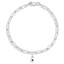 14K White Gold Lab Created Sapphire Bezel Charm, smalladditional view 2