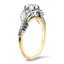 Two Tone Antique Inspired Engagement Ring, smallview