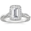 PT Moissanite Petite Twisted Vine Halo Diamond Ring (1/4 ct. tw.), smalltop view