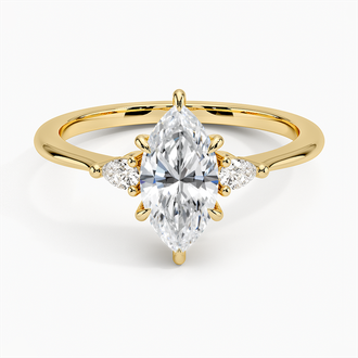 Aria Three Stone Diamond Ring - Brilliant Earth