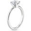 18KW Sapphire 2mm Comfort Fit Solitaire Ring, smalltop view