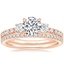 14K Rose Gold Radiance Diamond Ring (1/3 ct. tw.) with Ballad Diamond Ring (1/6 ct. tw.)