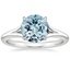 18K White Gold Aquamarine Reverie Solitaire Ring, smalltop view