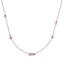 Pink Gemstone Tonal Necklace 