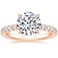 14K Rose Gold Olympia Diamond Ring, smalltop view