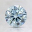 1.51 Ct. Fancy Greenish Blue Round Lab Created Diamond