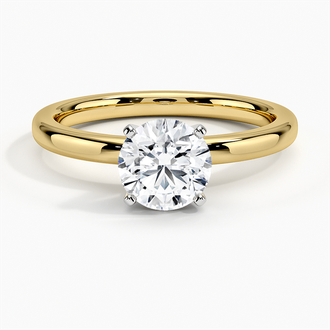 18K Yellow Gold 2mm Comfort Fit Solitaire Ring
