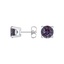 Silver Solitaire Lab Alexandrite Stud Earrings, smalladditional view 1