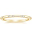 Yellow Gold Scattered Diamond Accent Band 