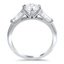 Tapered Baguette Six-Prong Engagement Ring, smallside view