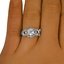 The Cadenza Ring, smallzoomed in top view on a hand