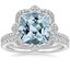 PT Aquamarine Reina Diamond Ring with Luxe Ballad Diamond Ring (1/4 ct. tw.), smalltop view