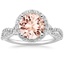 18KW Morganite Luxe Willow Halo Diamond Ring (2/5 ct. tw.), smalltop view