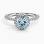 Aquamarine Waverly Diamond Ring (1/2 ct. tw.) in 18K White Gold