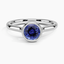 Sapphire Luna Ring in 18K White Gold