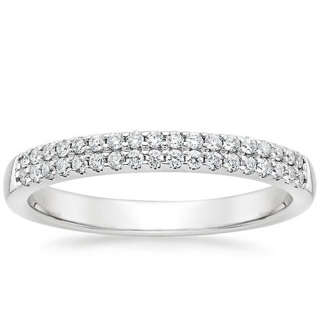 double row diamond wedding ring