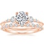 14K Rose Gold Cascade Diamond Ring with Marseille Diamond Ring (1/3 ct. tw.)