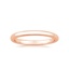 14K Rose Gold 2mm Comfort Fit Wedding Ring, smalltop view