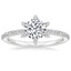 Round Diamond Accented Prong Ring 