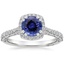 Sapphire Tacori Petite Crescent Cushion Bloom Diamond Ring (1/2 ct. tw.) in 18K White Gold