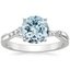 18K White Gold Aquamarine Chamise Diamond Ring (1/15 ct. tw.), smalltop view