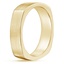 18K Yellow Gold Euro Square Wedding Ring, smallside view
