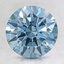 2.15 Ct. Fancy Intense Blue Round Lab Created Diamond