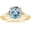 18KY Aquamarine Reverie Solitaire Ring, smalltop view