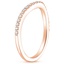 14K Rose Gold Curved Diamond Ring (1/6 ct. tw.), smallside view