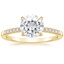 18KY Moissanite Petite Viviana Diamond Ring (1/6 ct. tw.), smalltop view