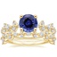 18KY Sapphire Reflection Diamond Bridal Set, smalltop view