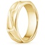 18K Yellow Gold Wave Ring, smallside view