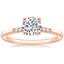 14K Rose Gold Bettina Diamond Ring, smalltop view
