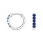 14K White Gold Soiree Sapphire Huggie Earrings, smalladditional view 1