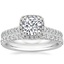 18K White Gold Adorned Odessa Diamond Ring (1/3 ct. tw.) with Amelie Diamond Ring (1/3 ct. tw.)