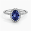 Sapphire Cambria Diamond Ring in 18K White Gold