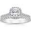 18K White Gold Odessa Diamond Ring (1/4 ct. tw.) with Sonora Eternity Diamond Ring (3/8 ct. tw.)
