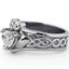 Claddagh with Heart Shaped Diamond Center, smallside view