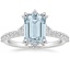 Aquamarine Arabella Diamond Ring (1/3 ct. tw.) in Platinum