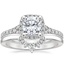 18K White Gold Joy Diamond Ring (1/3 ct. tw.) with Lunette Diamond Ring