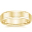 Yellow Gold 5.5mm Beveled Edge Matte Wedding Ring